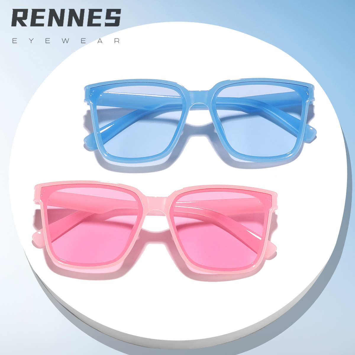 Nuevo estilo transfronterizo al por mayor para niños Gafas de sol de montura cuadrada clásicas simples para uso al aire libre Gafas de sol esenciales