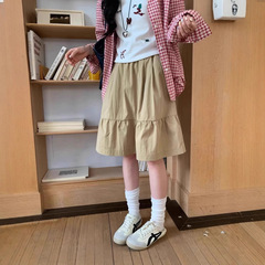 レトロスカート女性の夏の 2025 新しいハイエンドミディスカートハイウエストルーズ多用途アンブレラスカート