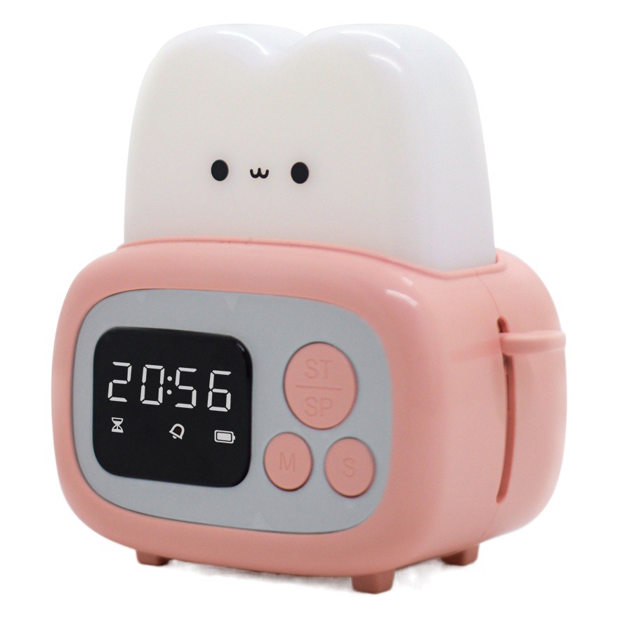 Tiempo fabricante de pan niños durmiendo noche luz nuevo dormitorio estudiante temporizador despertador recargable