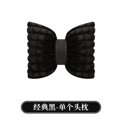 Wool pad | seat cushion winter seat cover - rabbit-fur-plaid-headrest-black-1-piece