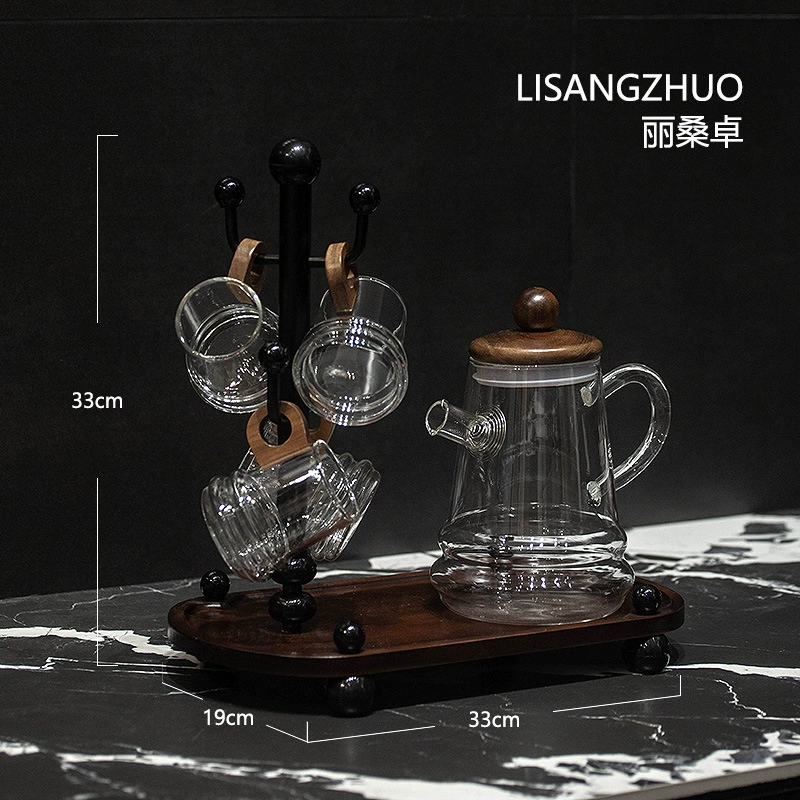 Retro glass teapot, tea cup