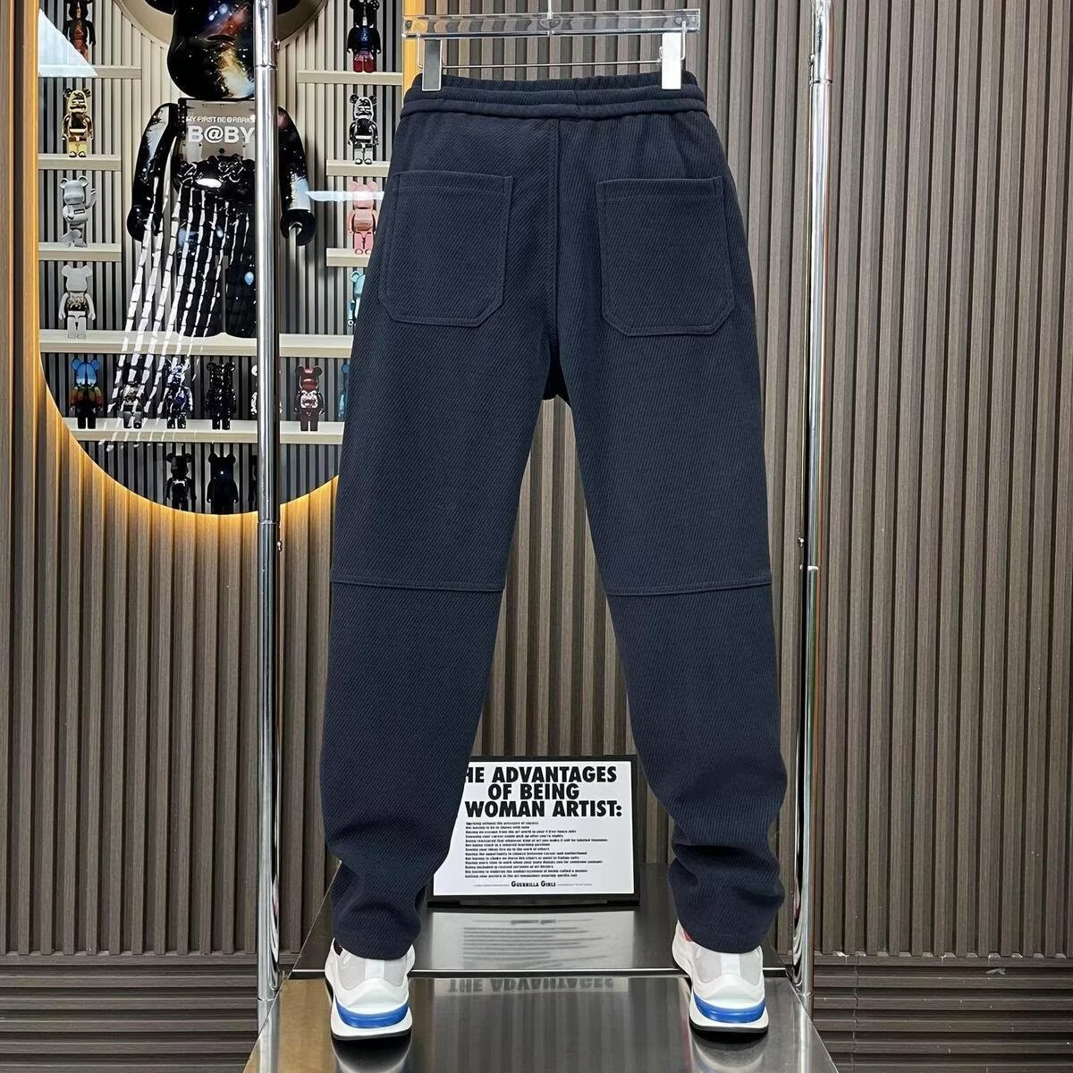 Herren Slim Fit Kord-sweatpants Gerade Geschnittene Freizeithose_voghion.com