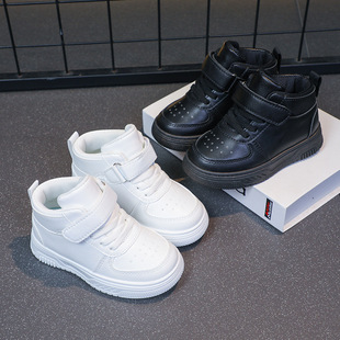 Casual children's white sneakers for boys for early age for students, running sneakers, Spring/Fall 2024 model