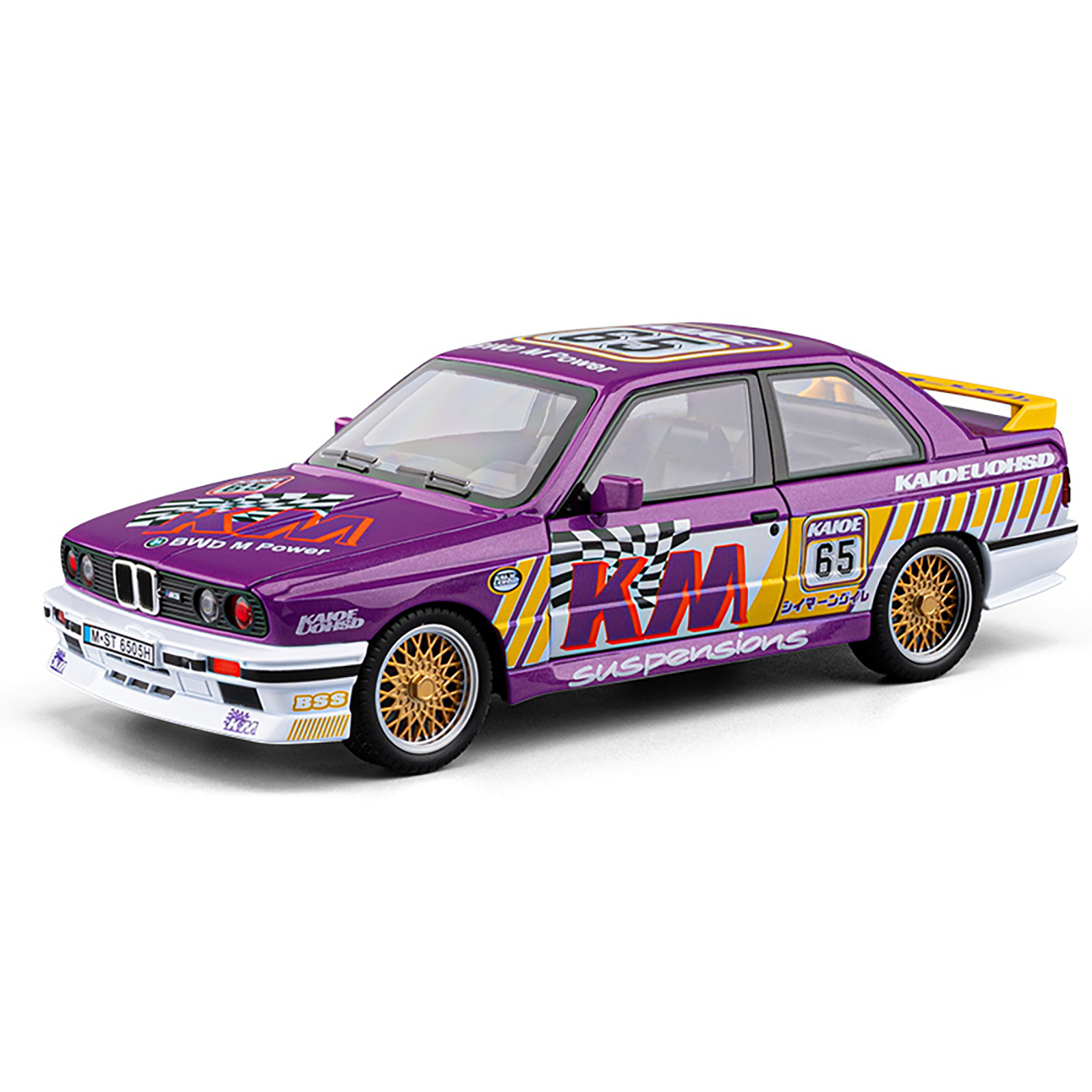 1: 24 BMW M3 versión de aleación de pintura modelo de carreras de retroalimentación sonora y luz red explosión de carreras