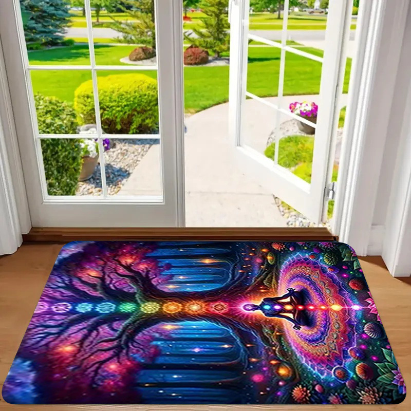 Alfombra de franela estampada, estilo playa, antideslizante, resistente a la suciedad, resistente al desgaste, alfombra para la entrada, dropshipping transfronterizo Y2.