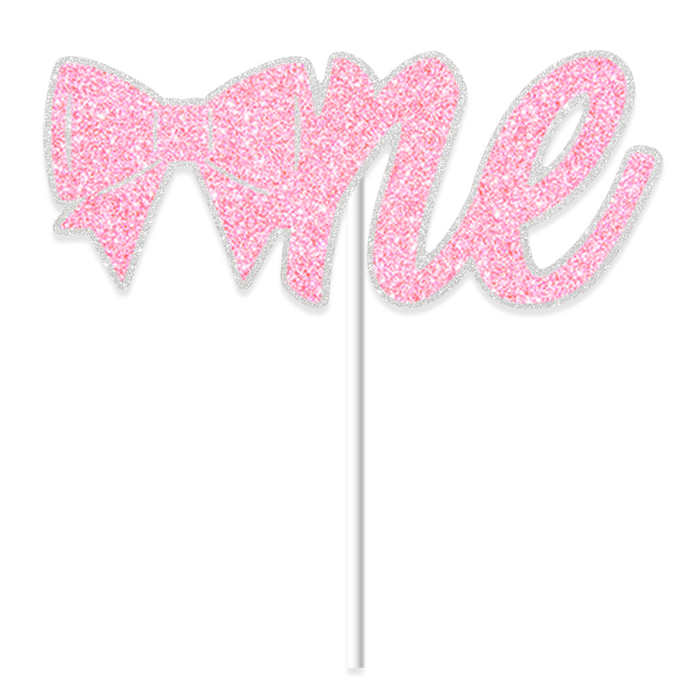 Nuevo cumpleaños transfronterizo ONE bandera de tracción arco rosa fiesta de cumpleaños decoración banner pastel gran tarjeta