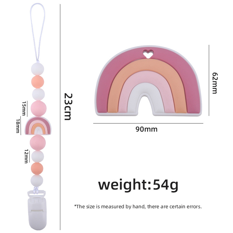 Bebé suministros chupete cadena creativa dibujos animados silicona teether palo traje de juguete