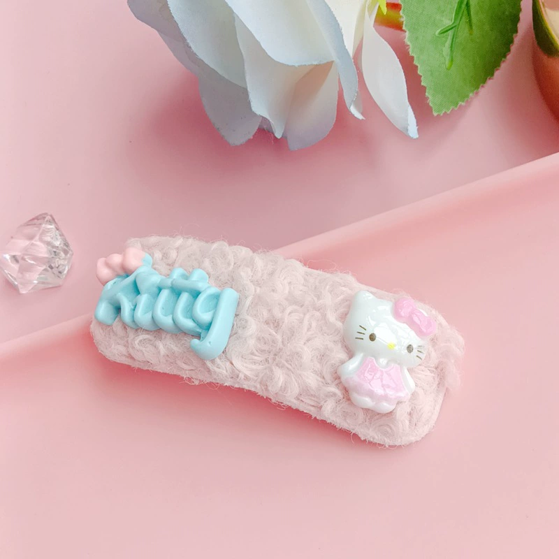 Новая продукция заколка для волос Sanrio, украшения для волос, заколка, девочка сердце мягкие украшения для волос девочки Kuromi имитация зайчика украшение с боку