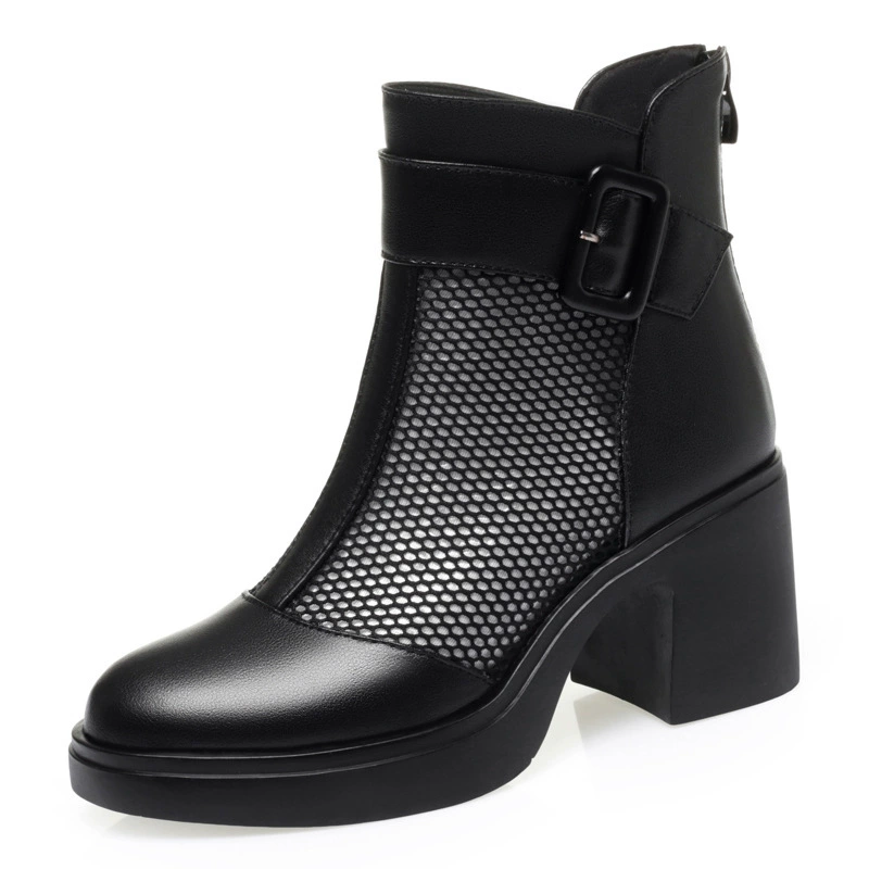 24 Весна-Лето новые женские сетчатые ботинки средней высоты, punched sandals ZF8625 код 41