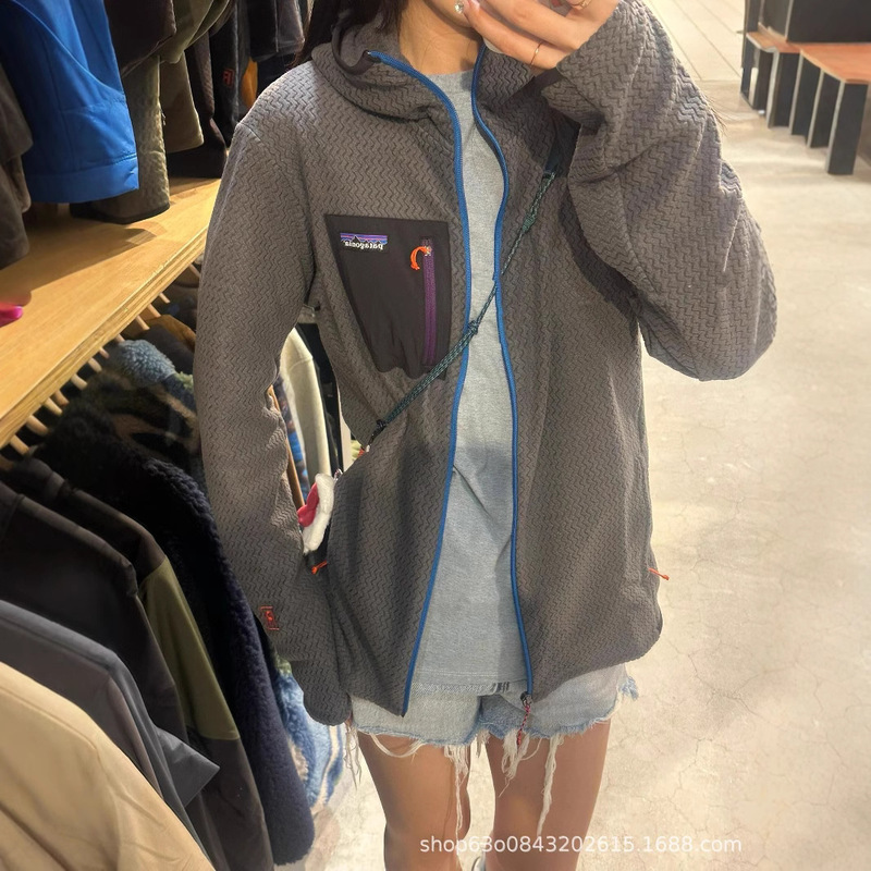 Original Quality Autumn and Winter R1 Air Outdoor Quick-Drying Breathable Fleece-Lined Hooded Jacket