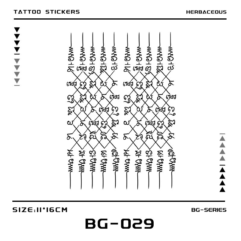 Herbal Special Symbol Tattoo Stickers Full of Patterns Wrist Stylish Trendy Stickers Source Wholesale Natural Color Development