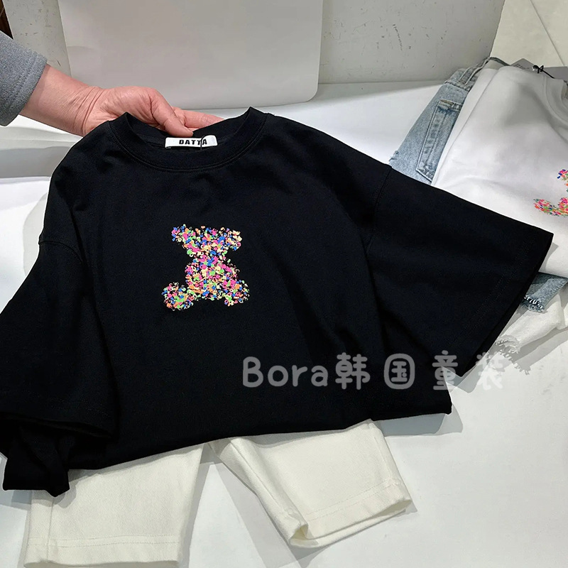 年中クリアランス、男の子と女の子向けの高コストパフォーマンスTシャツ、夏用子供用半袖コットン（返品不可//レビューなし1|undefined