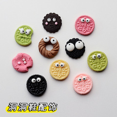 仿真眼睛餅乾甜甜圈自選洞洞鞋配飾鞋扣配件飾品鞋花裝飾跨境批發