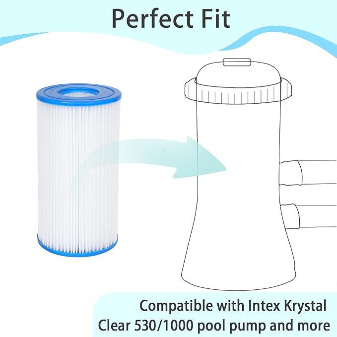 Amazon BestwayIIIFD2138IntexA/Cスイミングプールフィルターエレメントフィルター浄化器に適しています。|undefined