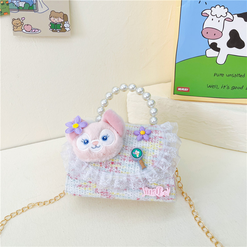 Bolso de hombro para niños 2023 nueva moda princesa portátil estilo occidental lindo algodón y lino bolsa pequeña mini bolsa de mensajero para padres e hijos