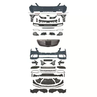 Designed for 07-14 Mercedes-Benz S-Class W222, 14-17 models, for conversion from old to new, front and rear bumper, headlights, and body kit (Big Surrounded) - w222-14-17-modified-to-maybach