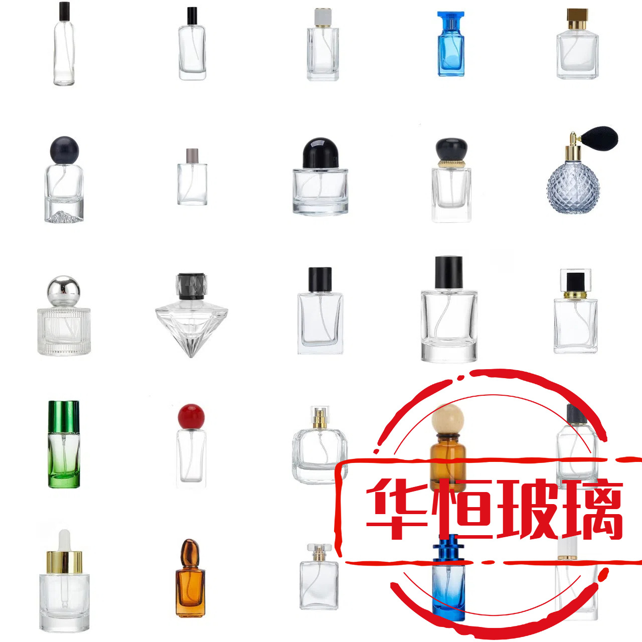 Perfume, cosmetic bottle, square sprayer, 30 ml, 50 ml, 100 ml