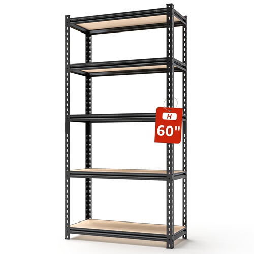 5 Tier Storage Shelves 72 H X 36 W X 16 D Adjustable