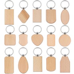 木製の木の鍵リングのケヤキの鍵は創意的なペンダントを掛けてレーザーで字を刻むことができます。