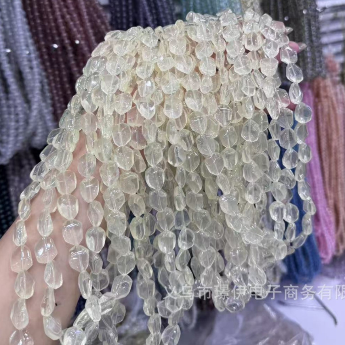 Jelly 12X16mm imitación polvo natural amatista cristal irregular cuentas sueltas bricolaje hecho a mano collar de cuentas material