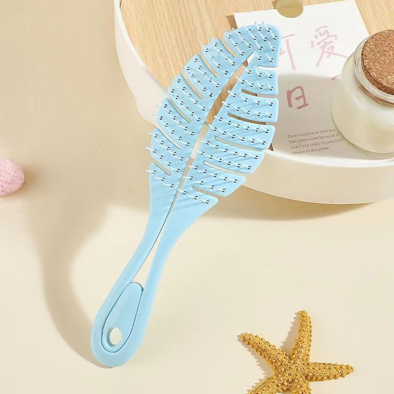 Yangzi mullido peine Internet celebridad hoja peine cojín de aire bolsa de aire peine masaje portátil anti-pérdida de cabello peine elástico peine de la princesa