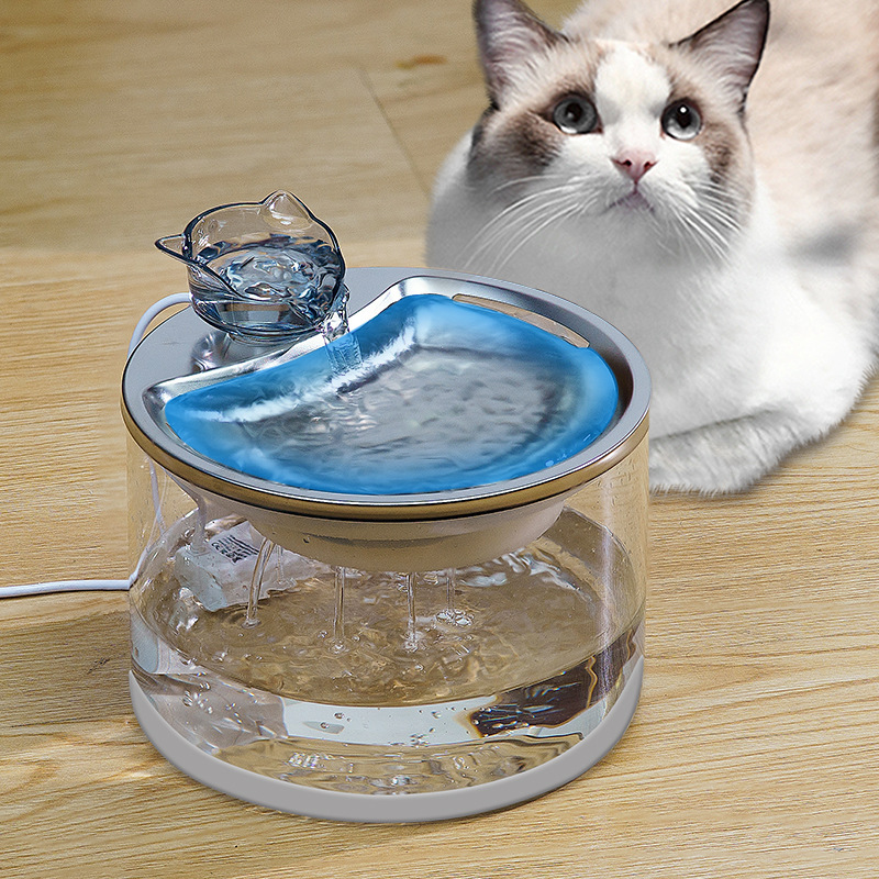 Nuevo dispensador de agua para mascotas de vidrio, dispensador de agua móvil circulante, dispensador de agua automático, dispensador de agua transparente inteligente para perros image 5