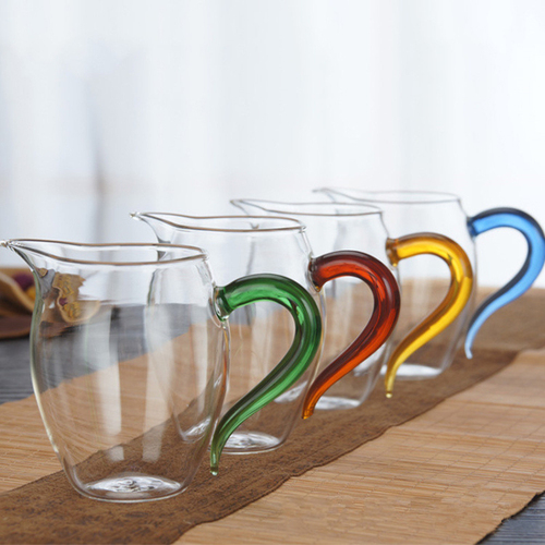 Colorful fair cup, high borosilicate transparent glass, penguin fair cup, kung fu tea set accessories, exquisite tea divider