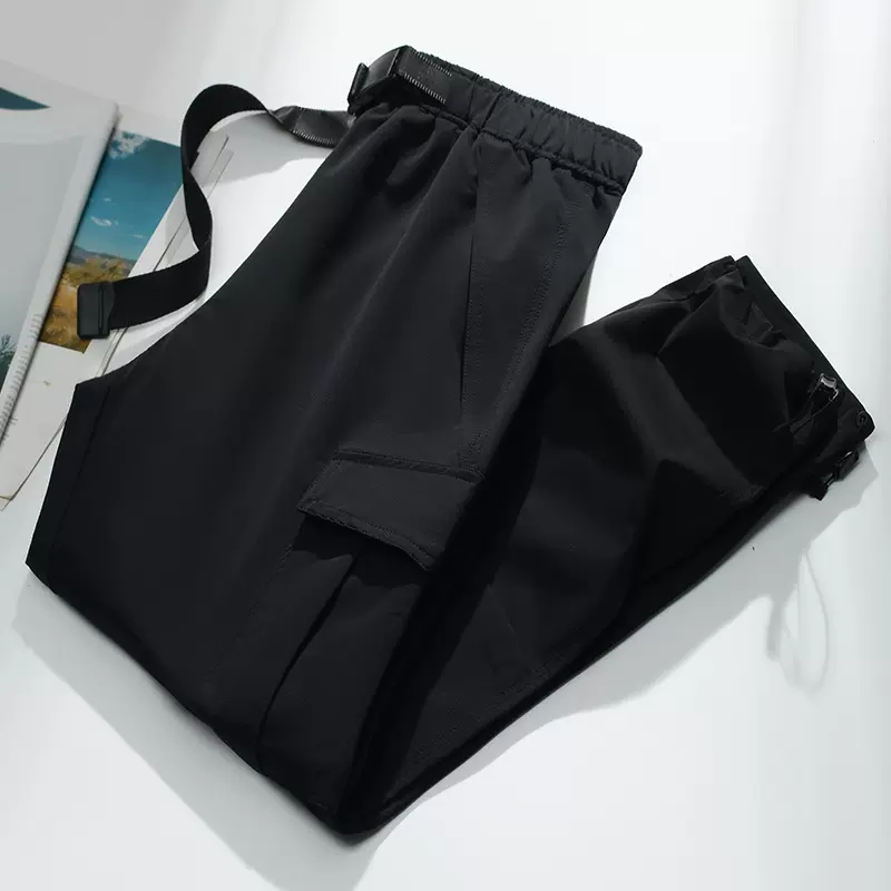 情侣户外冲锋裤男士春秋季新款青年宽松运动工装裤防风百搭休闲裤