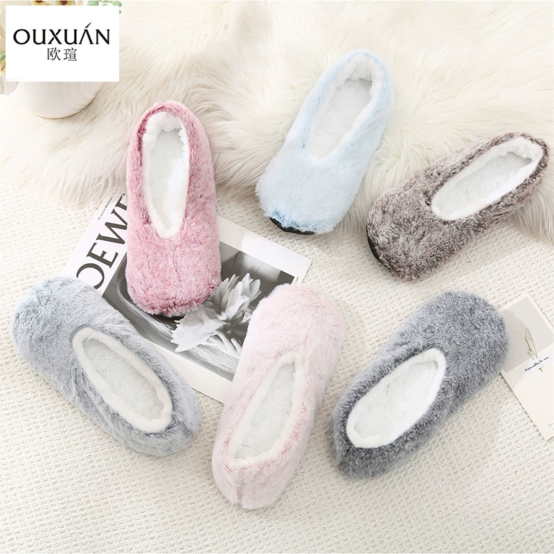 Прямые поставки с фабрики, новые напольные туфли, теплые толстые однотонные женские туфли на флисовой подкладке