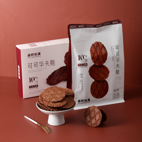 Fujino Fruit Butter Cocoa Waffle Crispy Internet Celebrity Pancake Crispy Crackers Office Afternoon Tea Casual Snacks