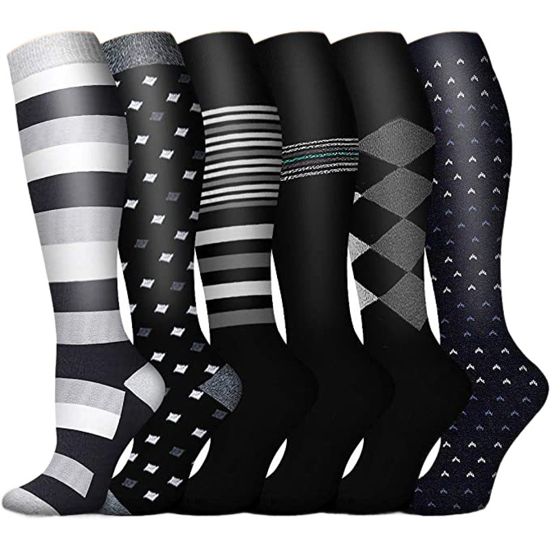 Cross-Border Calf Socks Autumn Sports Pressure Socks Women's High Elastic Sweat-Absorbent High Socks Shaping Beautiful Leg Socks European and American Wholesale