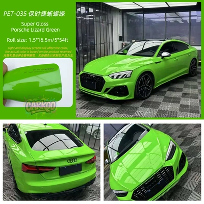 Auto Color Change Film Changing Film Source Manufacturer Direct Wholesale - porsche-lizard-green-151m-only-suitable-for-one-side-of-the-front-door
