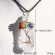 Cross-border Jewelry Natural Crystal Colorful Life Tree Hexagon Pendant Irregular Hexagon Tip Wrapping Necklace Hanging Ornaments