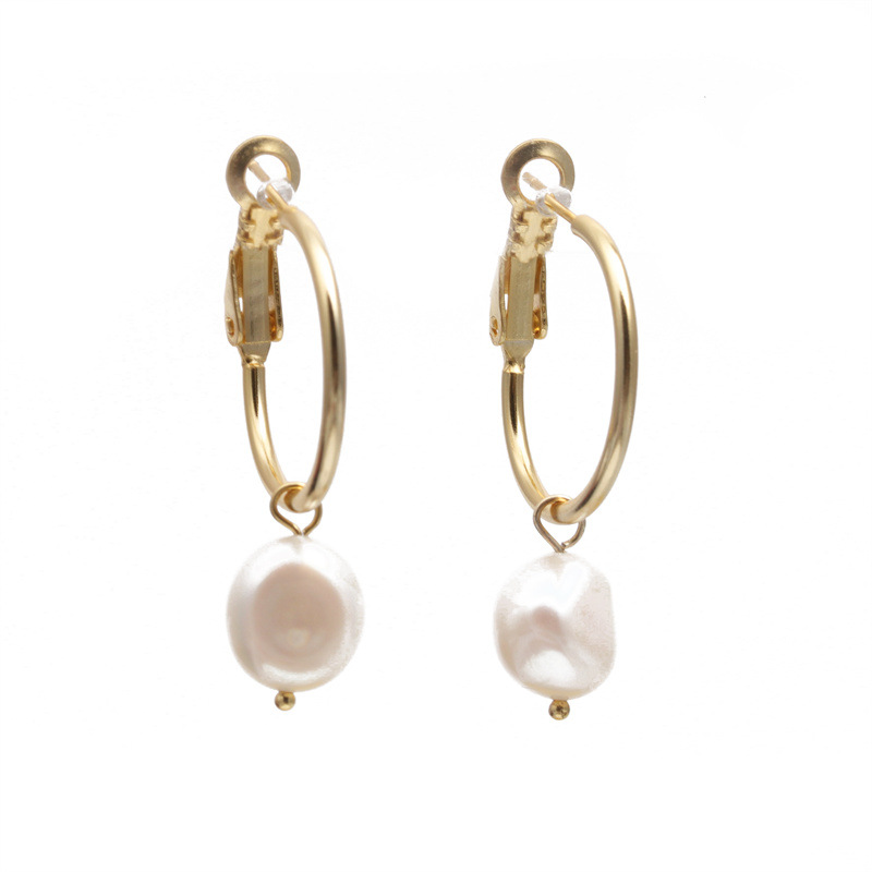 Womenu0027S Fashion Water Drop Geometry Pearl Earrings