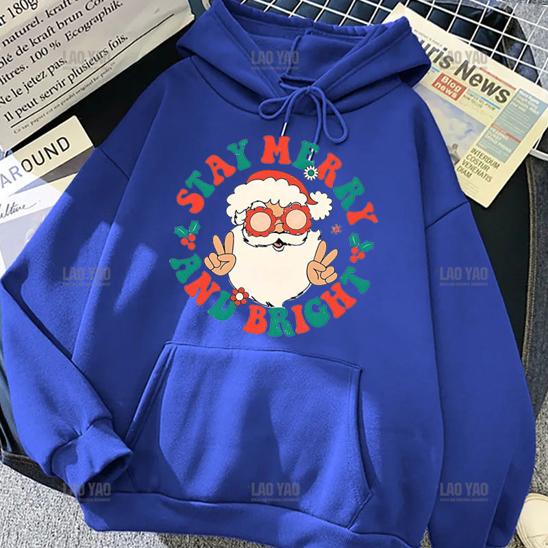 Merry Christmas Harajuku New Year Women Man Graphic Hoodies