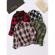Z 88965 Boys Plaid Shirt ��ͯ���ӳ����羳����ͨ��