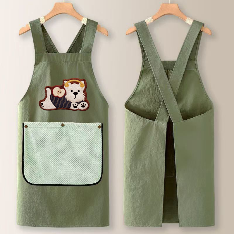 Removable Towel Apron, Waterproof and Oil-Proof, New Style for Kitchen and Home Use, High-End Feel, Young Style, with Hand-Wiping Feature