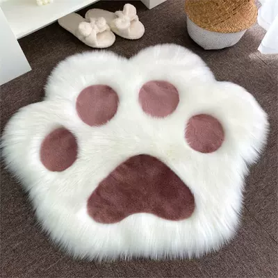 Car Carpet, Mat, Bedroom Entrance Carpet, Living - white-taro-color-80cm-round