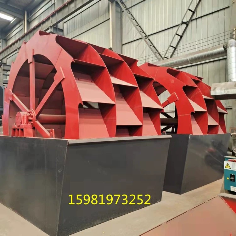 破碎制砂线轮斗式洗砂机 双轮洗砂机 顺流槽泥沙杂质清洗洗砂机