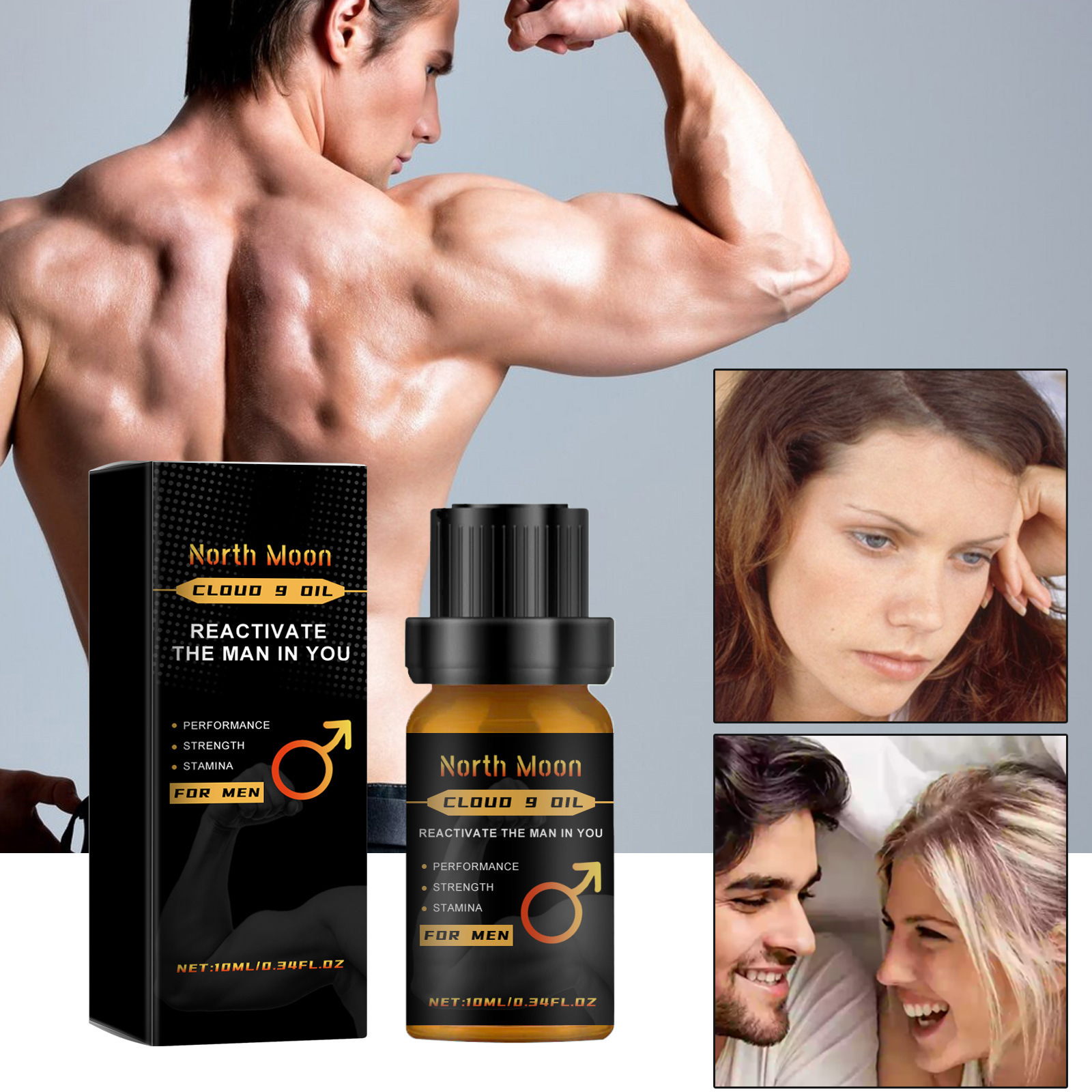 Ätherisches Öl für die Körperpflege für Männer mit feuchtigkeitsspendender und langanhaltender Massage_voghion.com