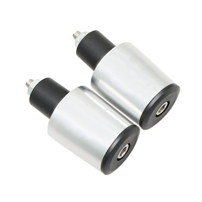 Suitable for Yamaha/Honda/Spring Breeze 22mm Handlebar Plugs Motorcycle Handlebar Modification Accessories (Motorcycle Handle Cover) - silver-block