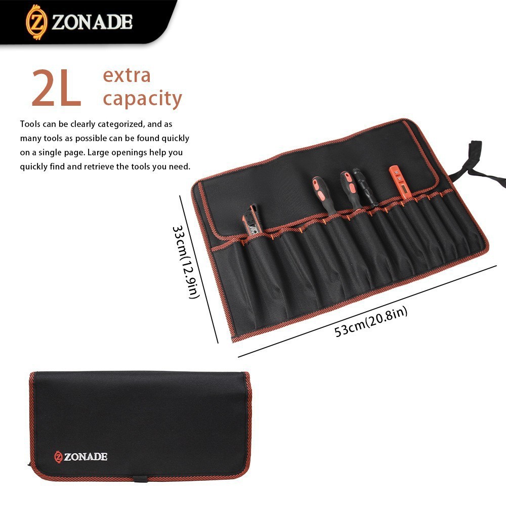 Bolsa de herramientas para reparación de automóviles, selección de electricista, bolsa de almacenamiento pequeña, bolsa de rollo colgante, bolsa de herramientas portátil