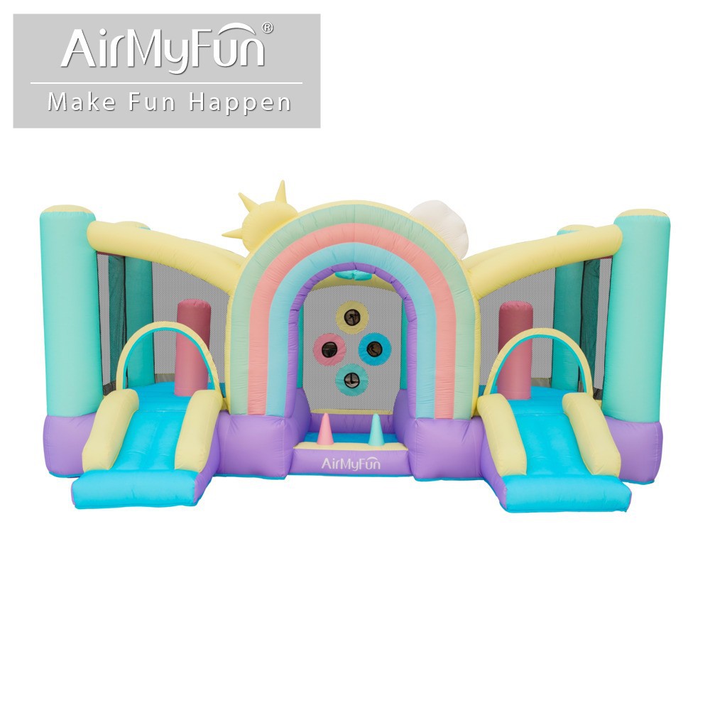 AMF | Niños castillo inflable pequeño hogar trampolín inflable tobogán inflable interior niños paraíso castillo