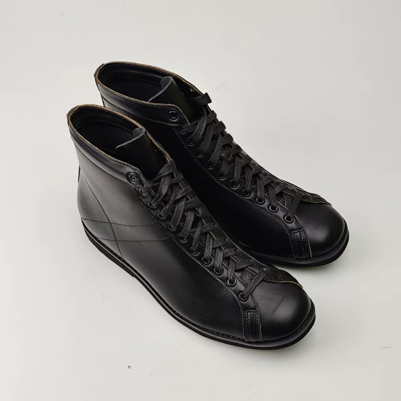 Американский ретро кожаный боксерский сапоги Goodyear с коротким лицом мотоциклетные сапоги британский стиль черный высокий ботинки для мужчин