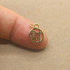 Copper accessory handmade, pendant, bracelet, 18 carat, golden color, Chinese style