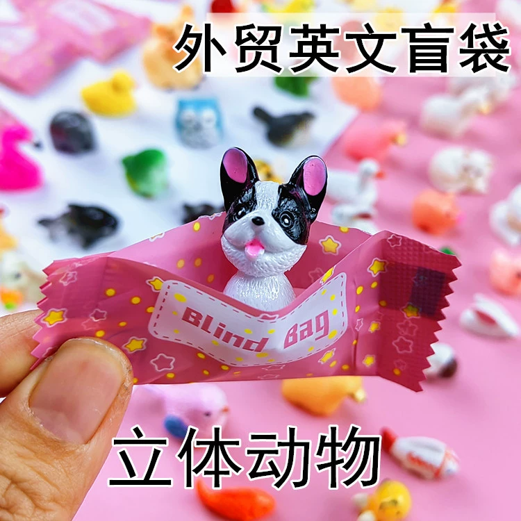 Трехмерная независимая сумка животных не повторяет миниатюрные игры смолы diy собака рыба птица модель украшения мини маленькая сумка для слепых