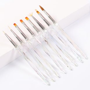 Cross-Border Japanese Gradient Nail Art Pen 8-Piece Set with Line Blending Fan-Shaped Phototherapy Pen Nail Art Tool Brush Wholesale