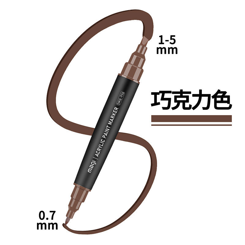 Set de marcadores acrílicos de doble punta personalizados Somic, impermeables, para manualidades DIY en cerámica