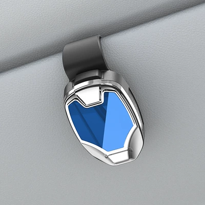 Shankedao/跨境车载遮阳板眼镜夹新款多功能墨镜收纳票据夹 Car Glasses Clip/Bill Clip - bright-silver-glasses-bill-holder1