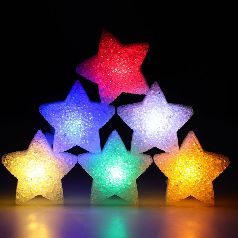 Estrellas de pentacos transfronterizas iluminadas luces de atmósfera escenario props espectáculo de baile coral muñeca lámpara de estrellas de color lámpara de estrellas